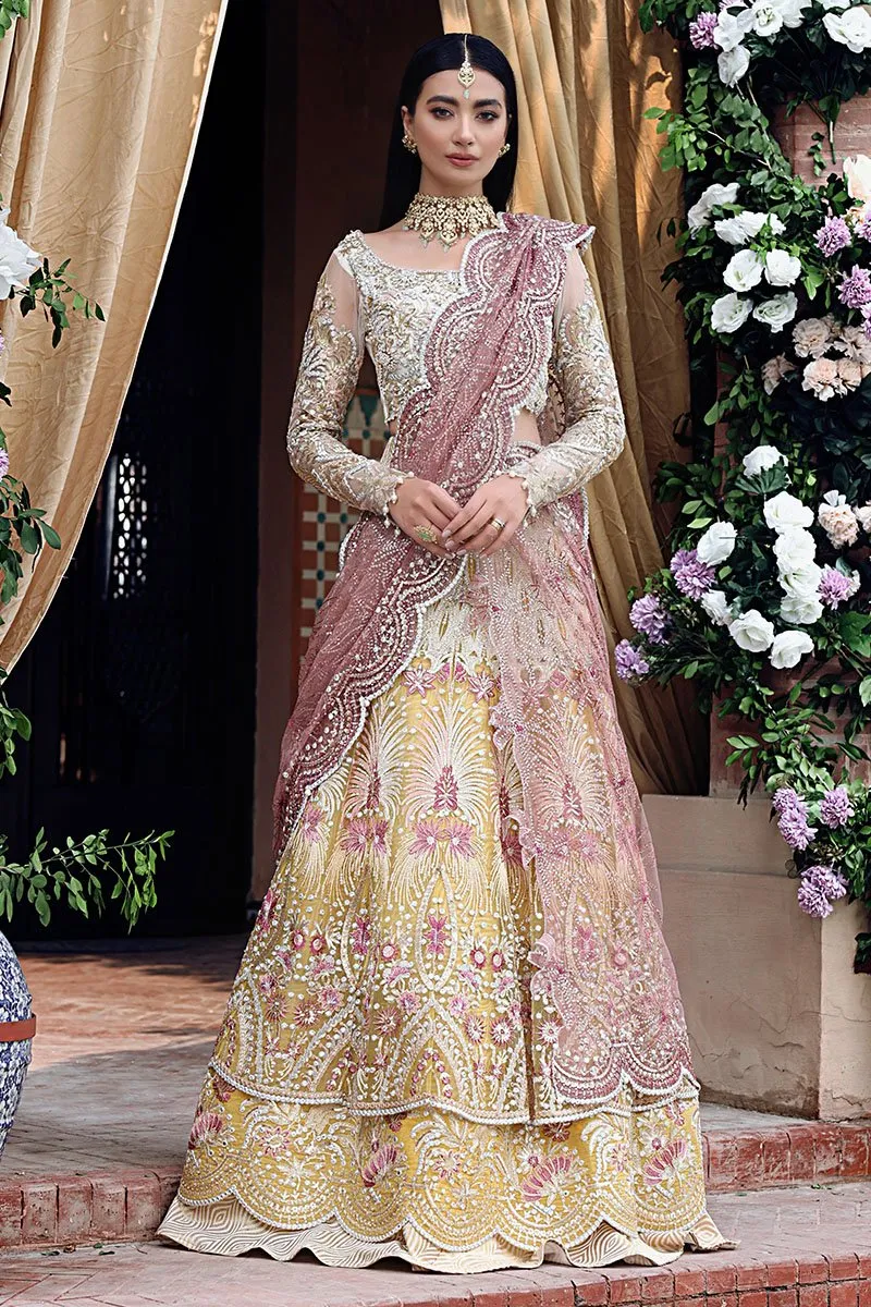 WAFAA | Mushq Dhee Rani Trousseau De Luxe Luxury Wedding Collection 2021 | Unstitched Embroidered Net Suits