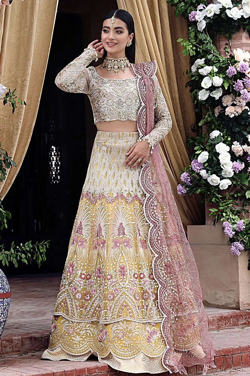 WAFAA | Mushq Dhee Rani Trousseau De Luxe Luxury Wedding Collection 2021 | Unstitched Embroidered Net Suits