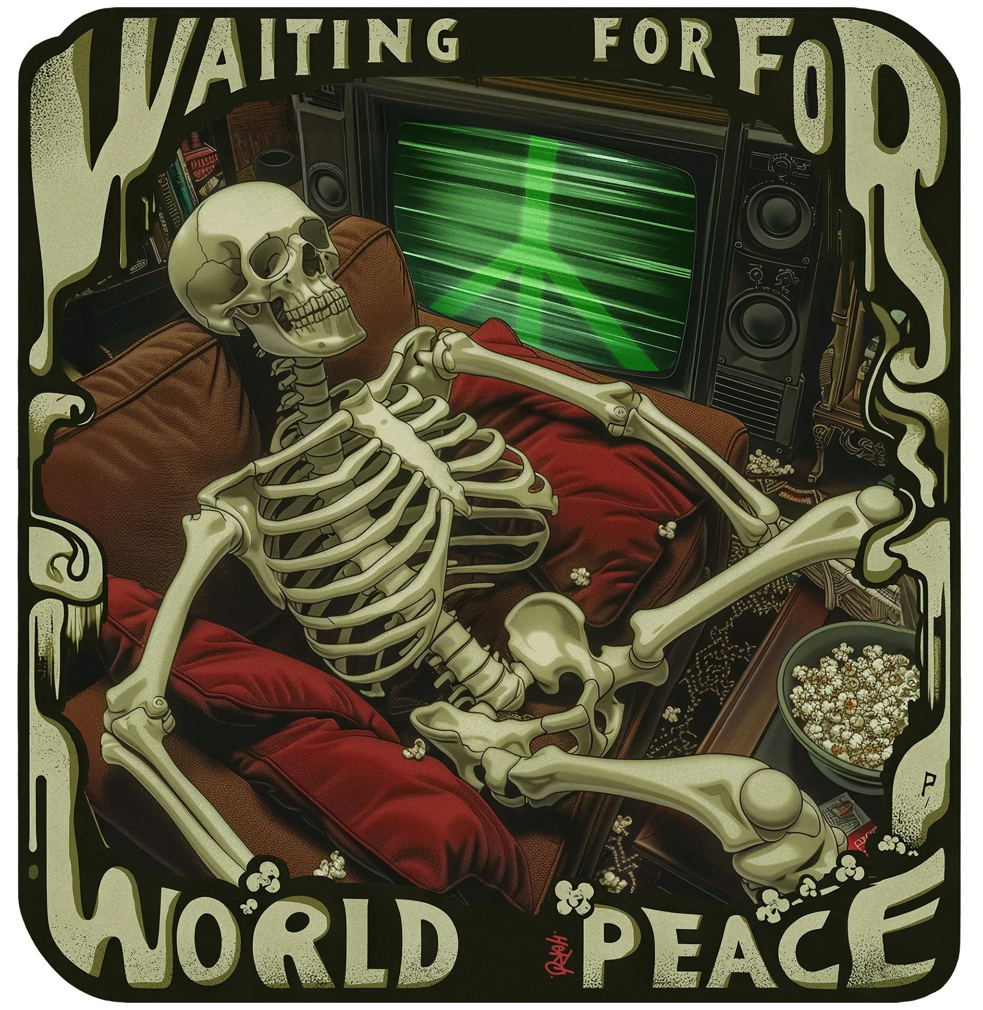 Waiting for World Peace Unisex Classic Tee