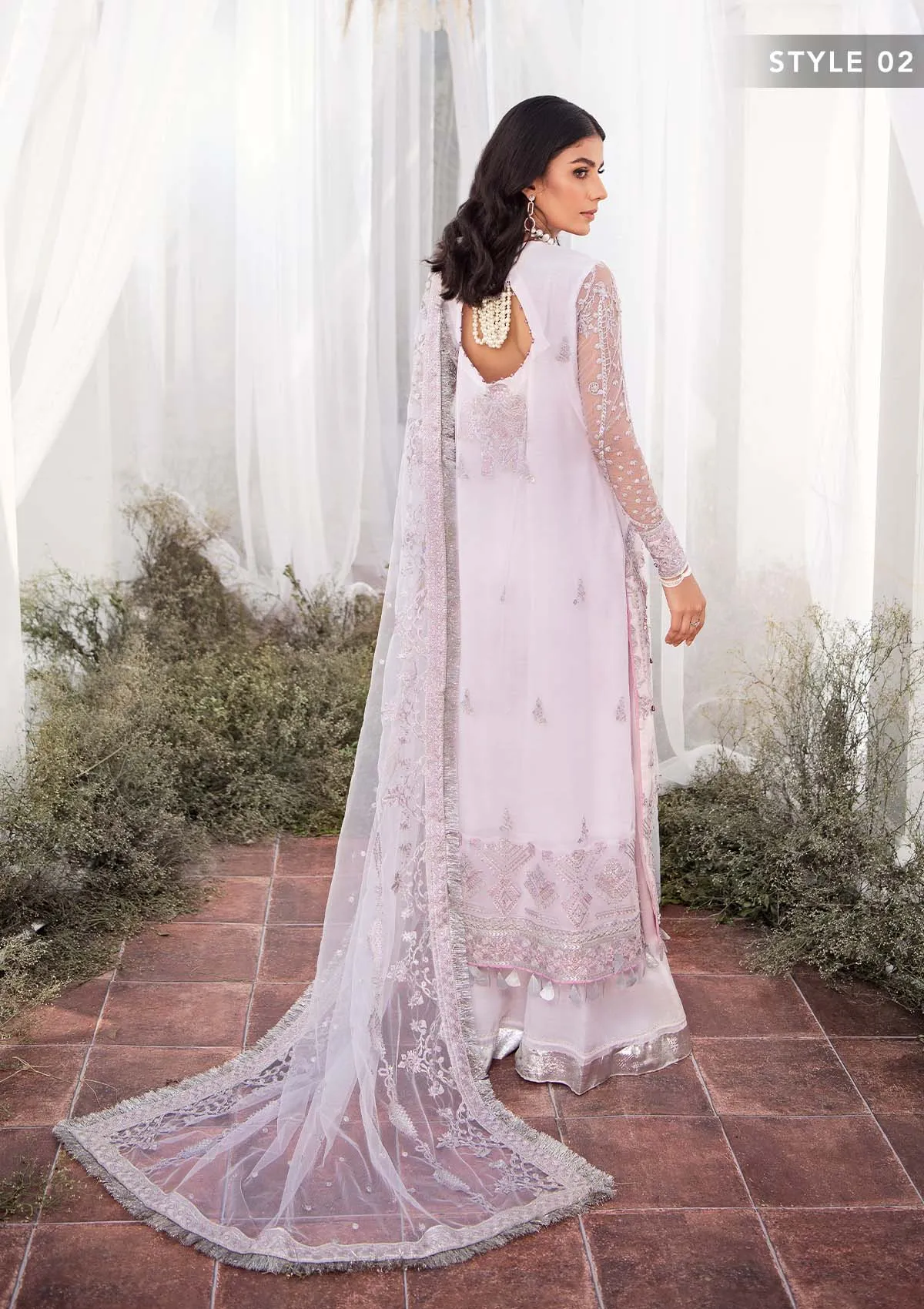 Wedding Festive '22 - Look 04 |  AIK Atelier Wedding Festive Unstitched Luxury Collection 2022 | Embroidered Net Organza Suits