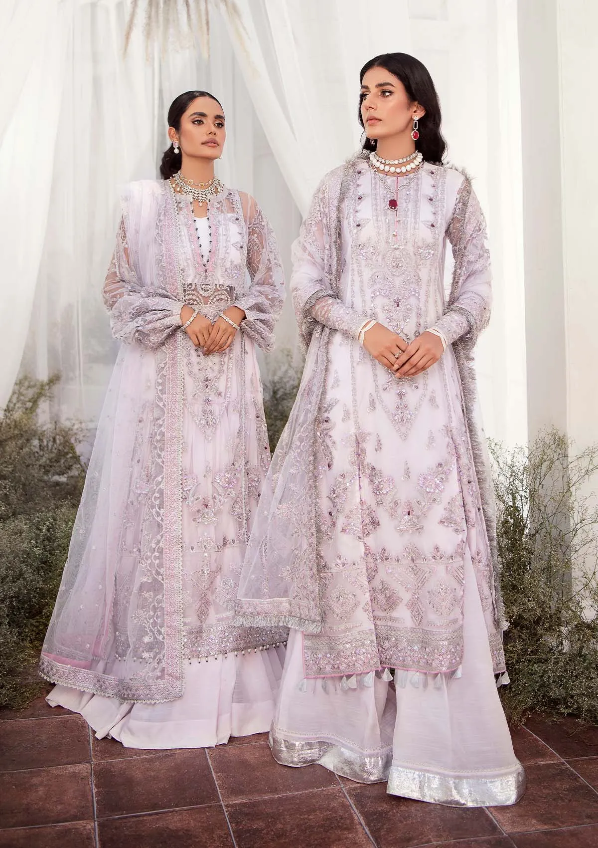Wedding Festive '22 - Look 04 |  AIK Atelier Wedding Festive Unstitched Luxury Collection 2022 | Embroidered Net Organza Suits