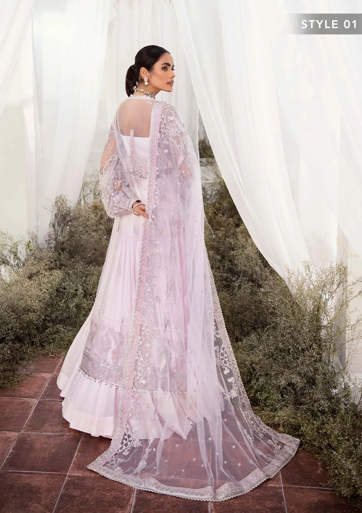 Wedding Festive '22 - Look 04 |  AIK Atelier Wedding Festive Unstitched Luxury Collection 2022 | Embroidered Net Organza Suits