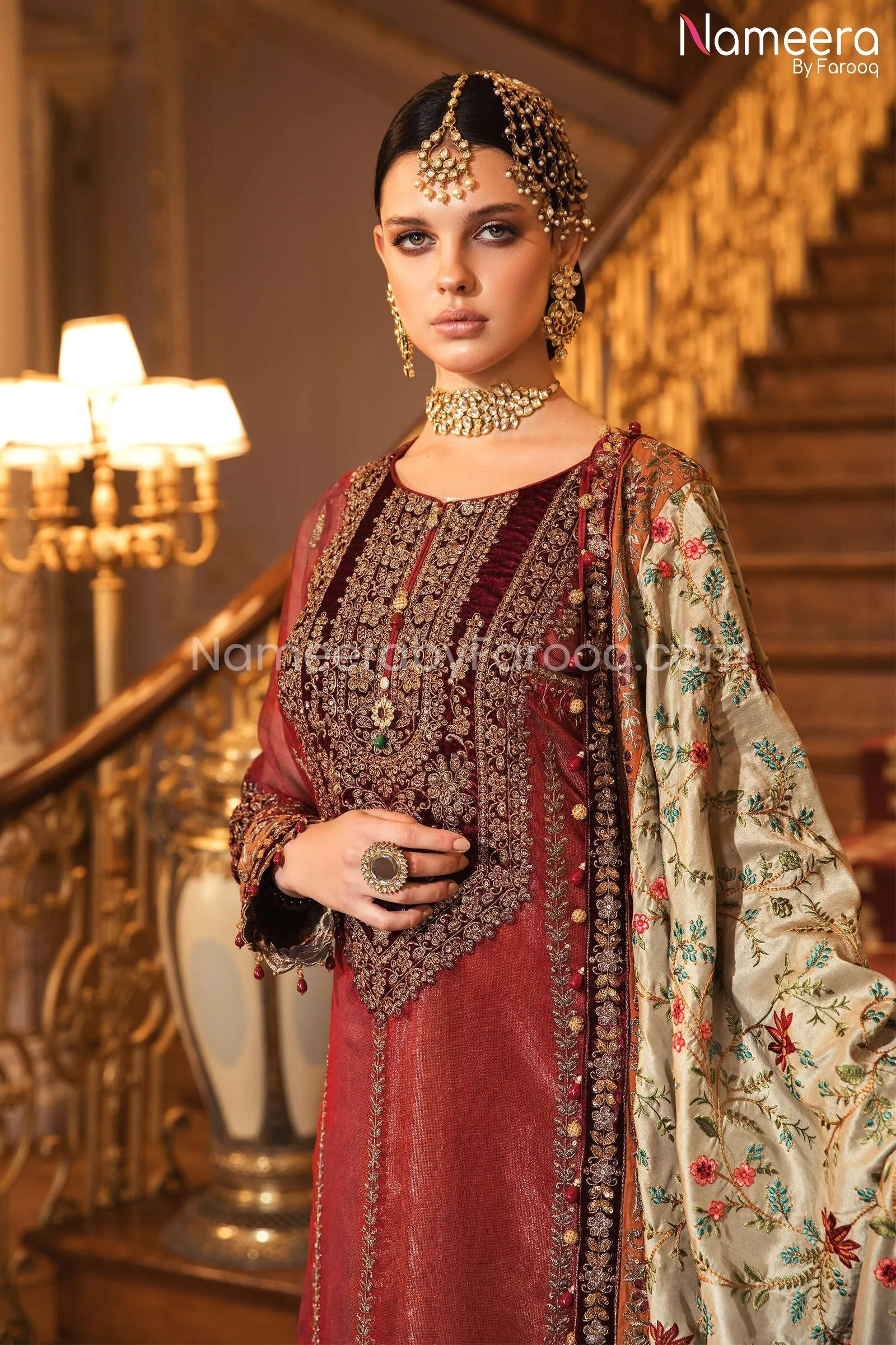 Wedding Party Dress Pakistani with Embroidery #BB160