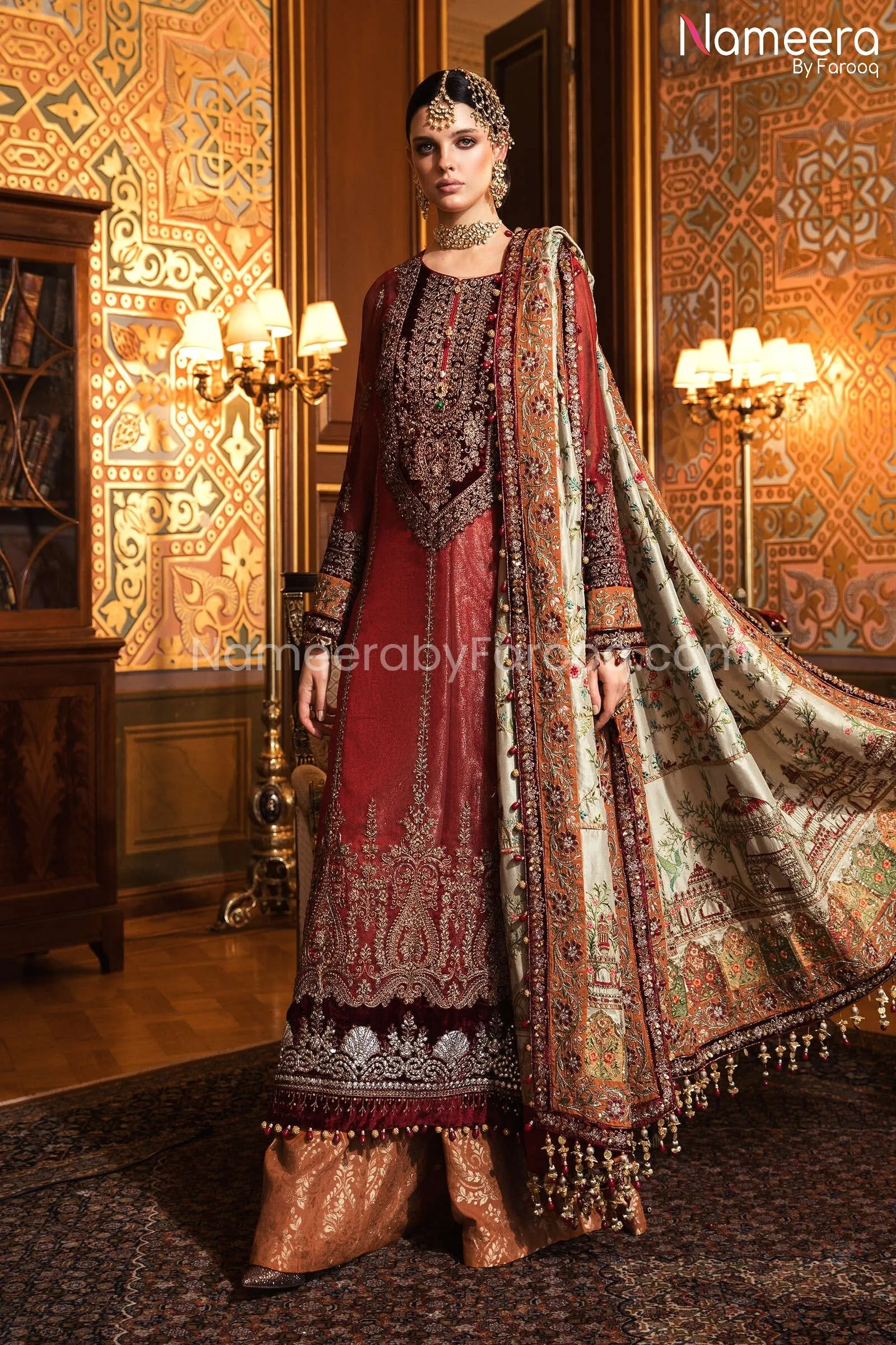Wedding Party Dress Pakistani with Embroidery #BB160