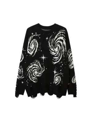 'Whimsy' Dark Galaxy Oversized Unisex Sweater