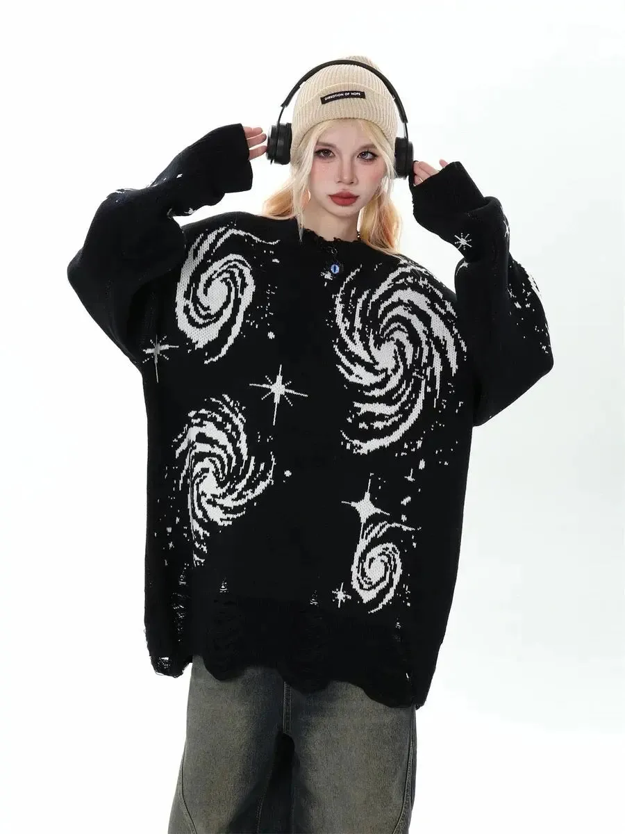 'Whimsy' Dark Galaxy Oversized Unisex Sweater