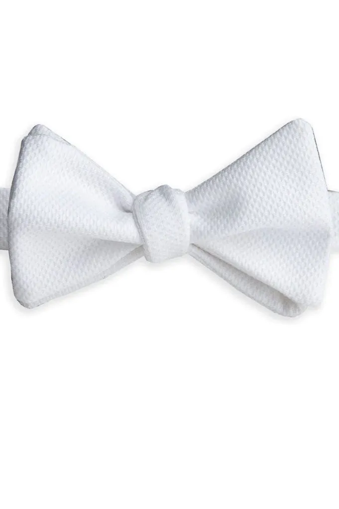 White Pique Bow Tie