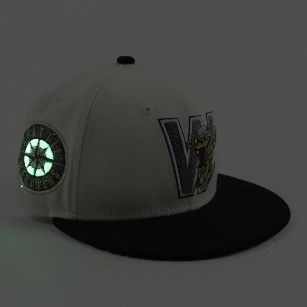 WISCONSIN TIMBER RATTLER New Era 59Fifty Fitted Hat (Chrome White Cordury Gray Under Brim)