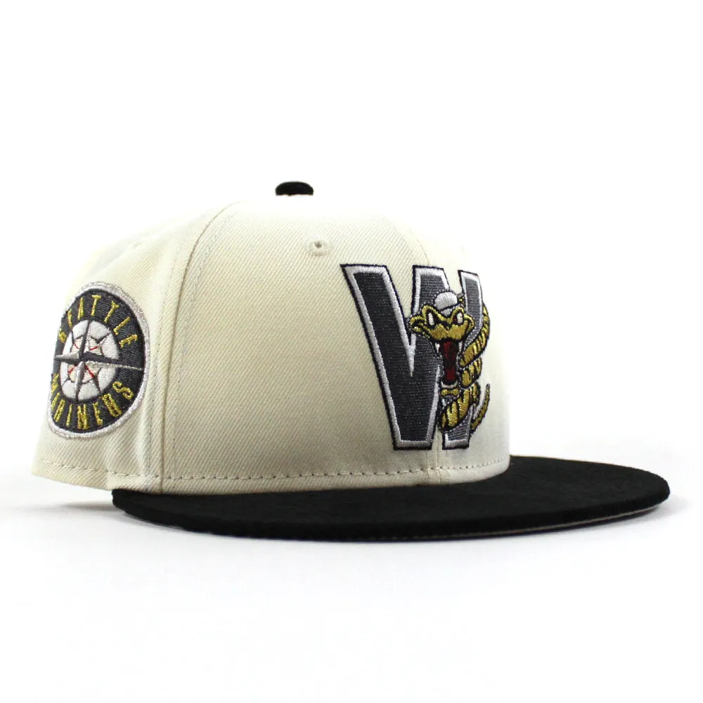 WISCONSIN TIMBER RATTLER New Era 59Fifty Fitted Hat (Chrome White Cordury Gray Under Brim)