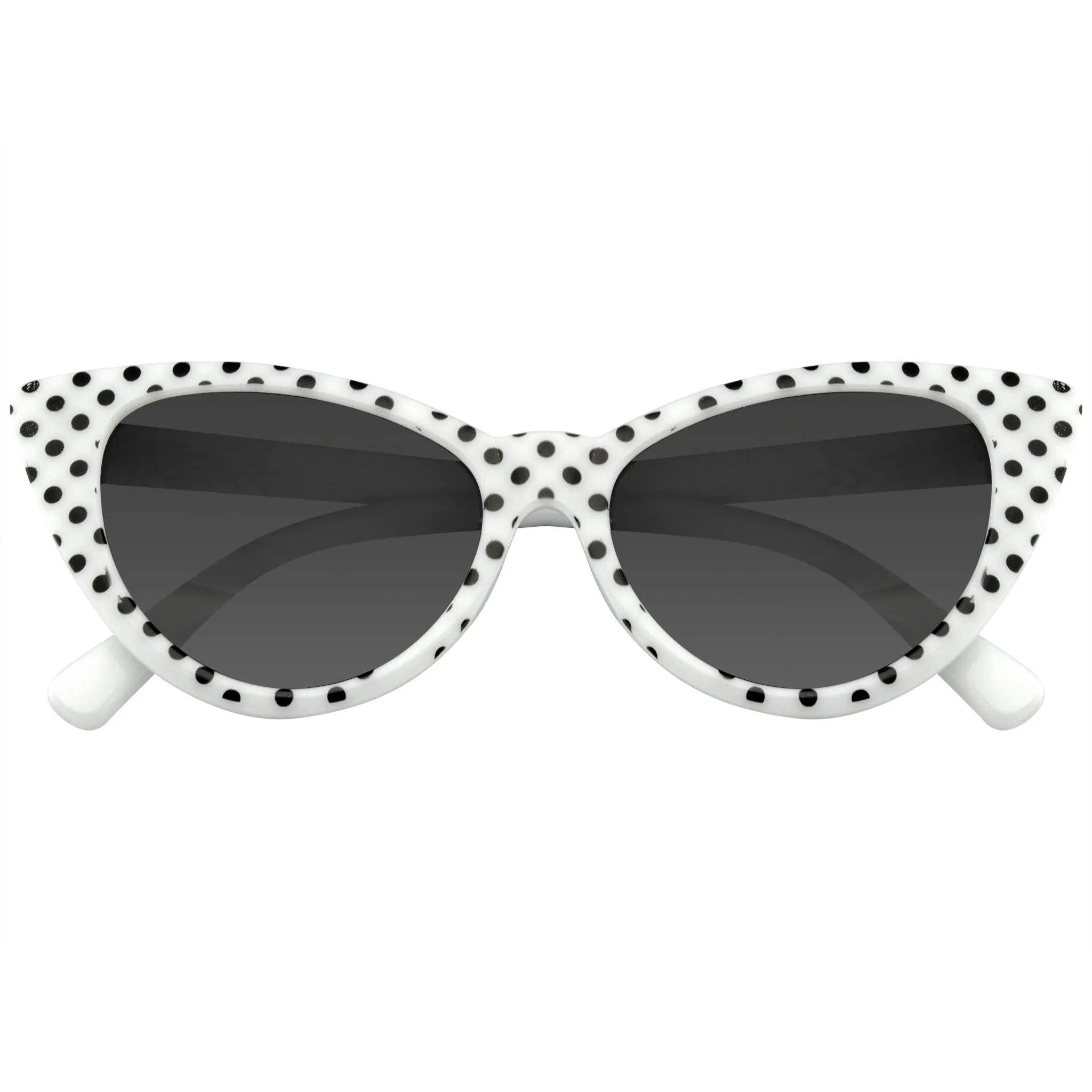 Women's Retro Rockabilly Polka Dot Cat Eye Sunglasses