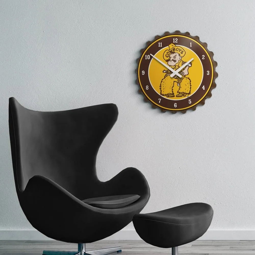 Wyoming Cowboys: Pistol Pete - Bottle Cap Wall Clock