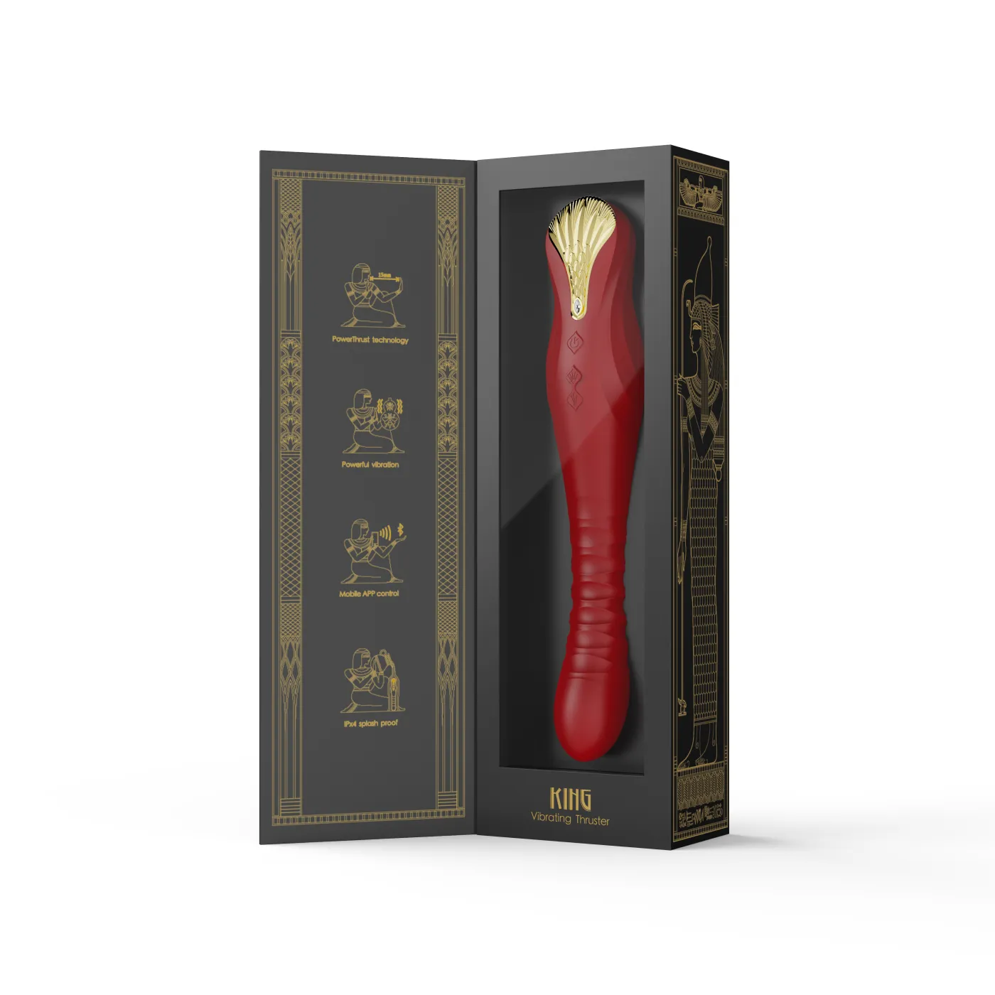 ZALO King Vibrating Thruster Wine Red