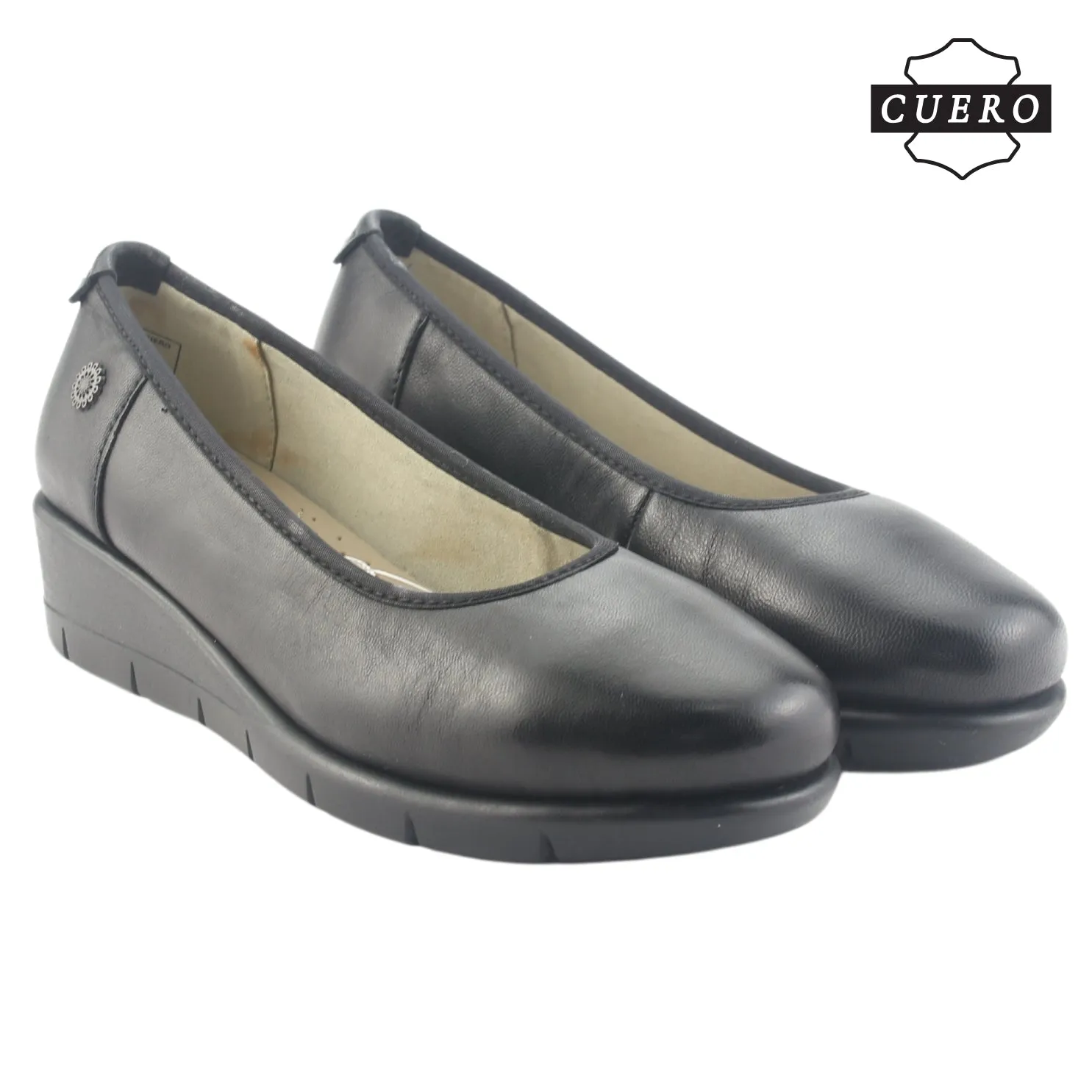 Zapato de Cuero Chalada Mujer Calafate-4 Negro Casual