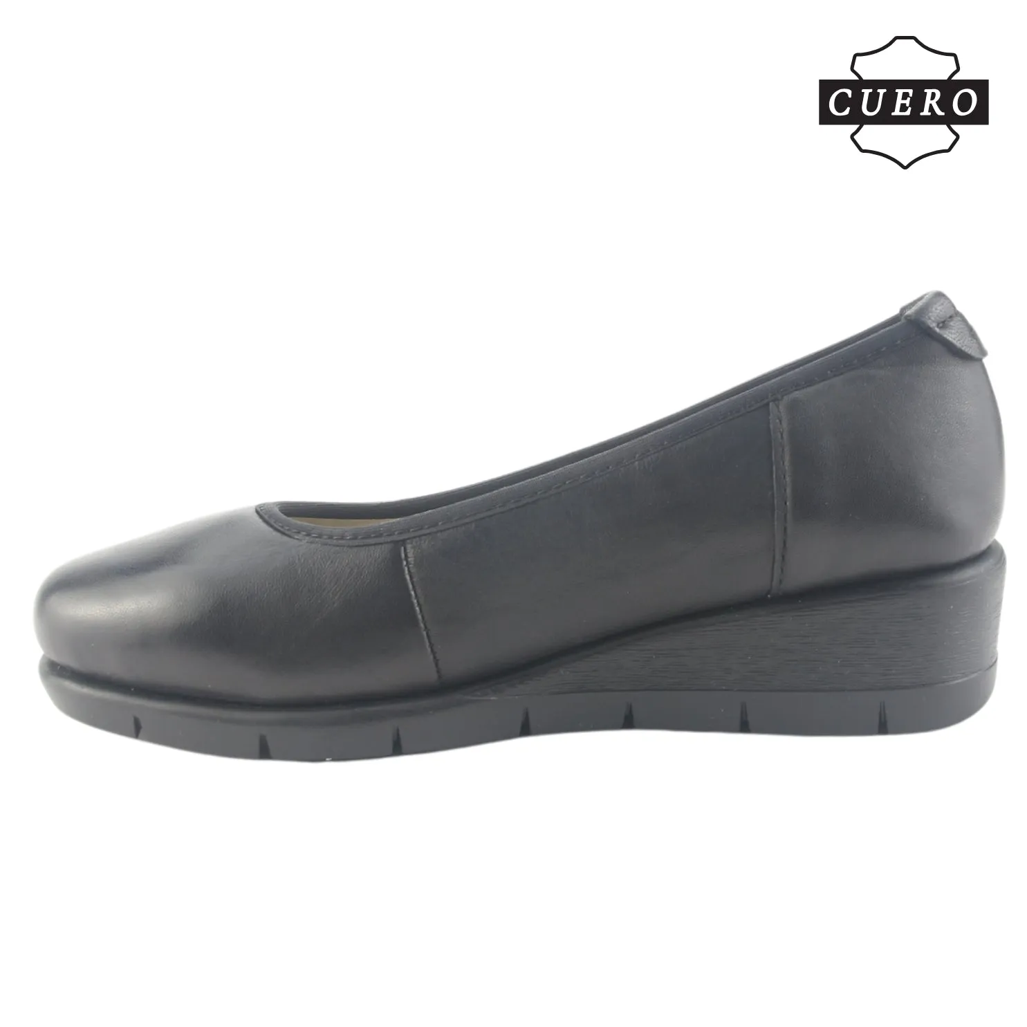 Zapato de Cuero Chalada Mujer Calafate-4 Negro Casual