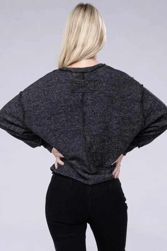 ZENANA Brushed Melange Hacci Oversized Sweater