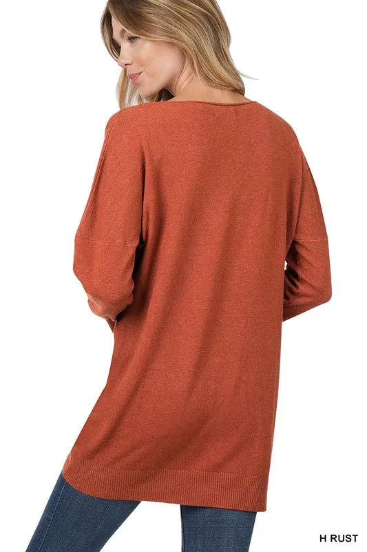 ZENANA Cross Front Sweater