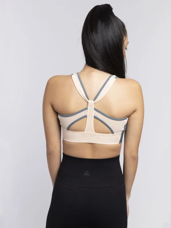 ZIP FRONT CAIRNS CROP // SLATE & BUFF