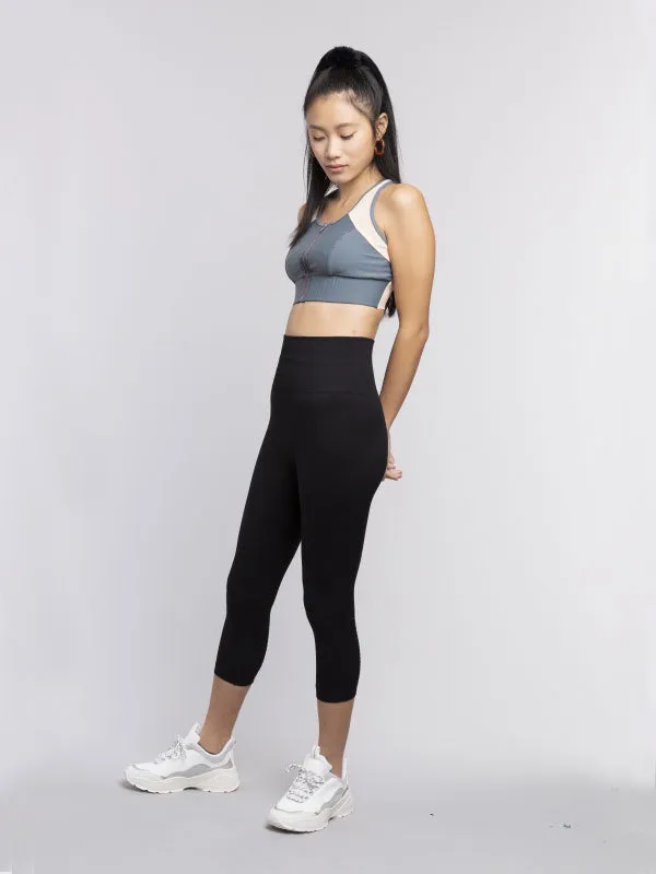 ZIP FRONT CAIRNS CROP // SLATE & BUFF